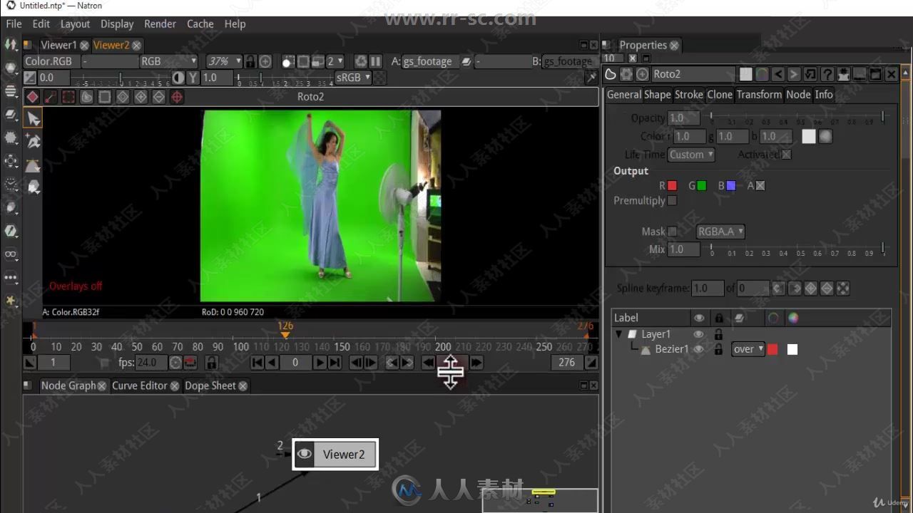 Natron影视后期合成技术基础训练视频教程
