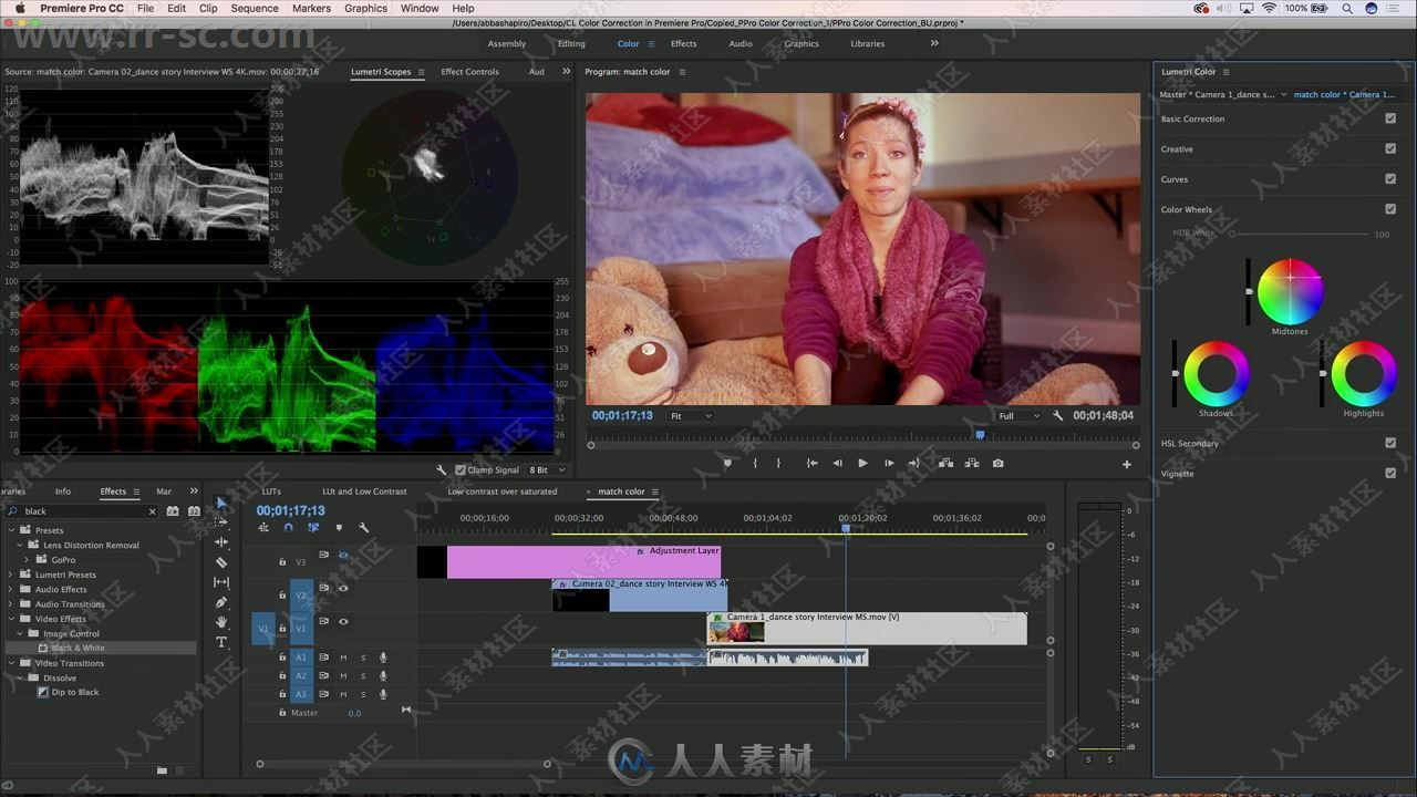 Premiere Pro色彩校正技术揭秘视频教程