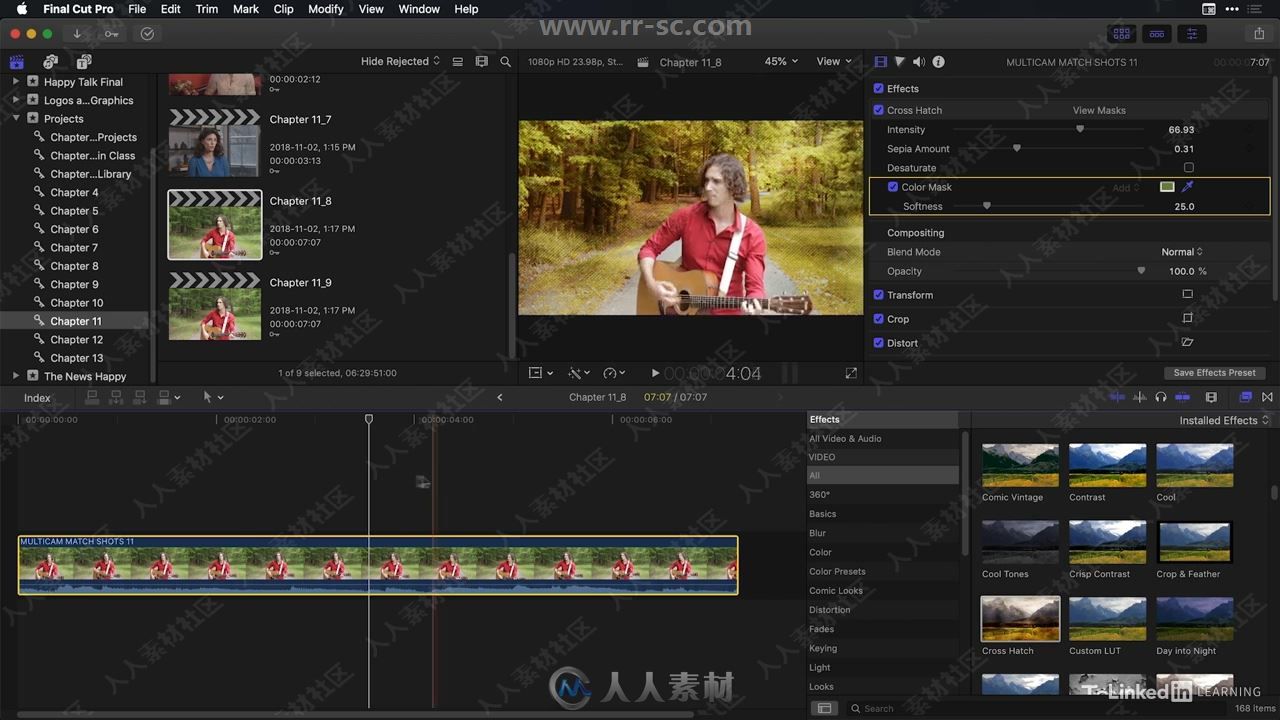 Final Cut Pro X 10.4.4非线剪辑基础核心技术训练视频教程