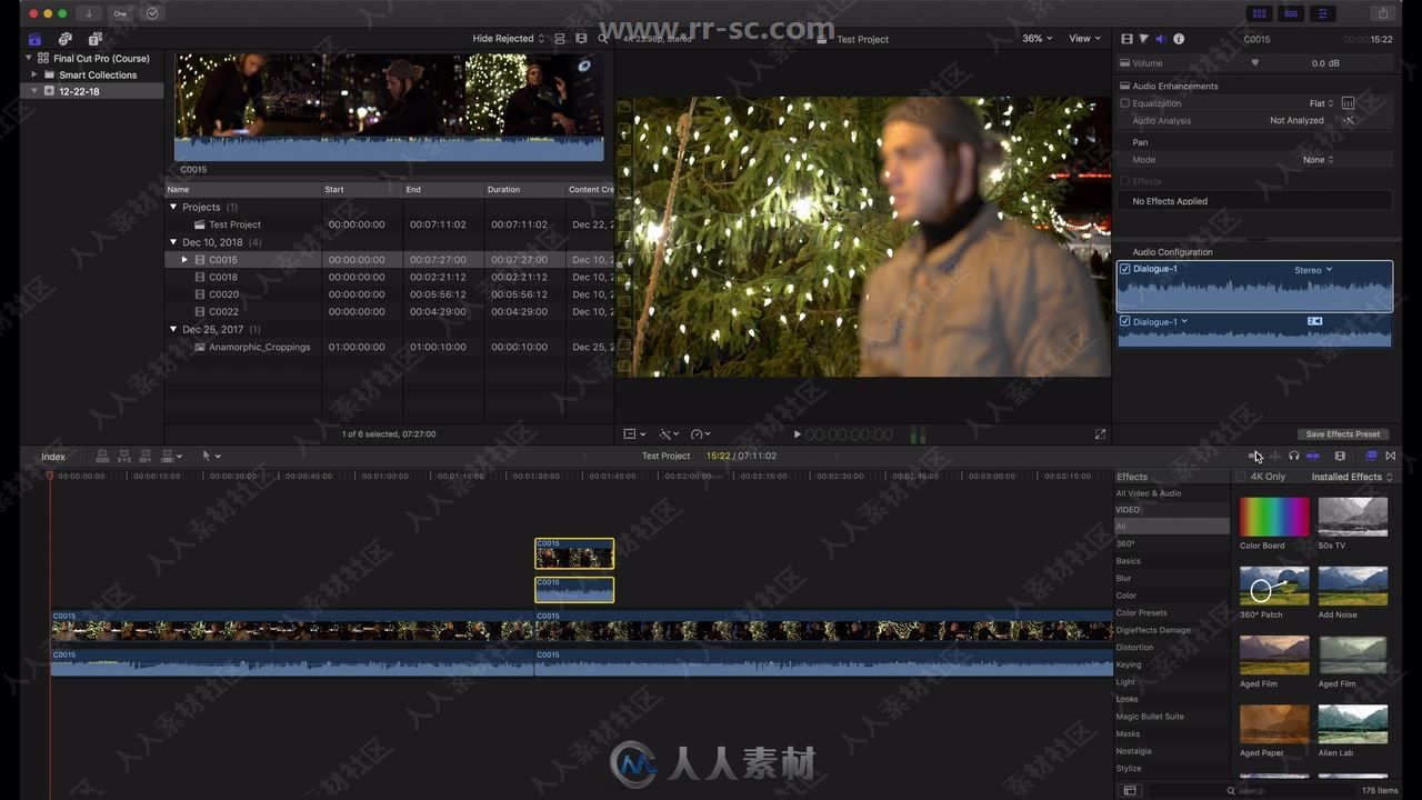 Final Cut Pro X影视后期简洁工作流程视频教程