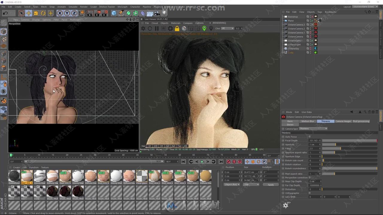 Cinema 4D中使用Octane渲染科幻场景视频教程