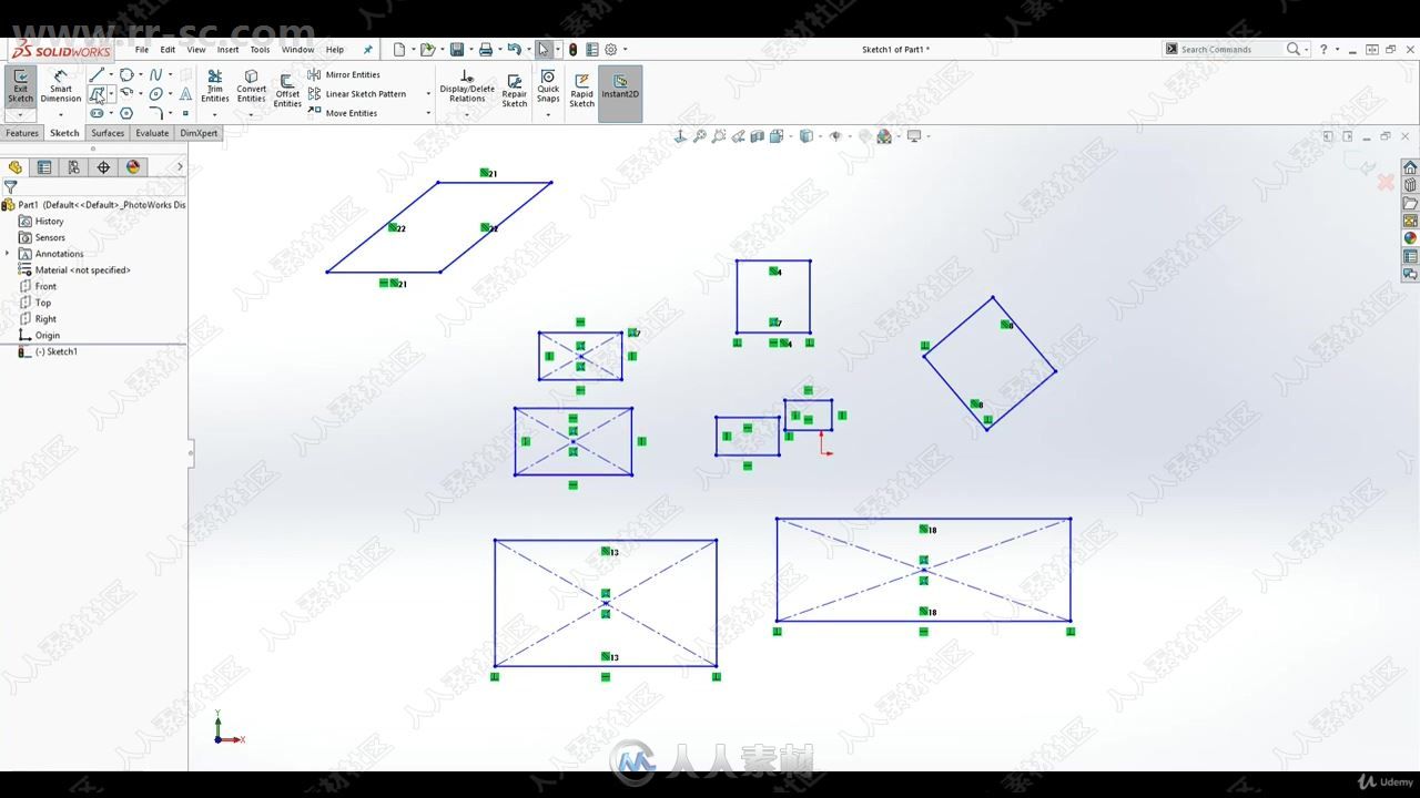 Solidworks中3D建模与2D绘图技术训练视频教程