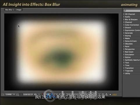 Adobe After Effects经典教程分享 Box Blur工具可以提供更多灵活性操作