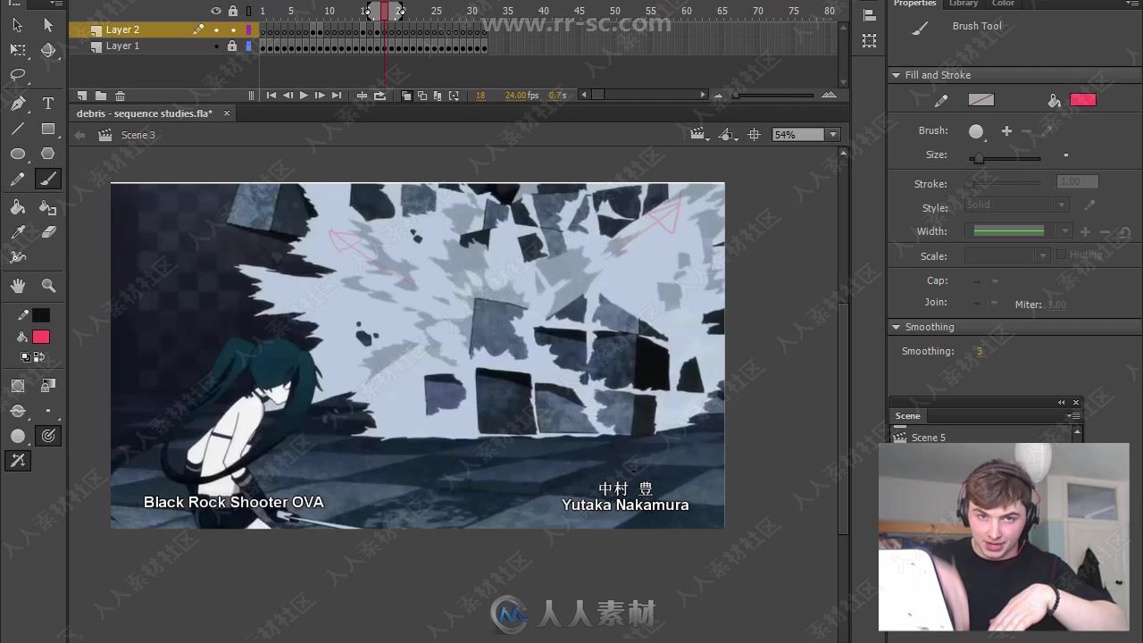 Animate超炫动漫角色动画实例制作视频教程