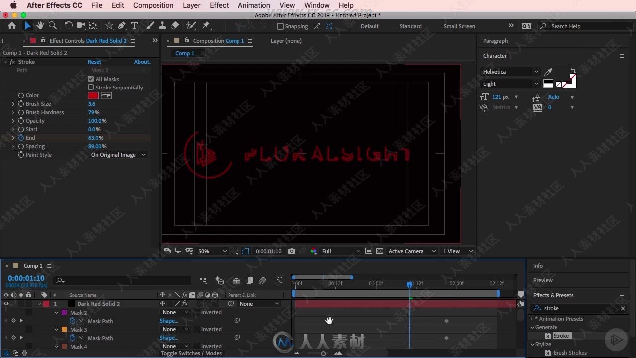 AE CC 2019基础核心技能训练视频教程