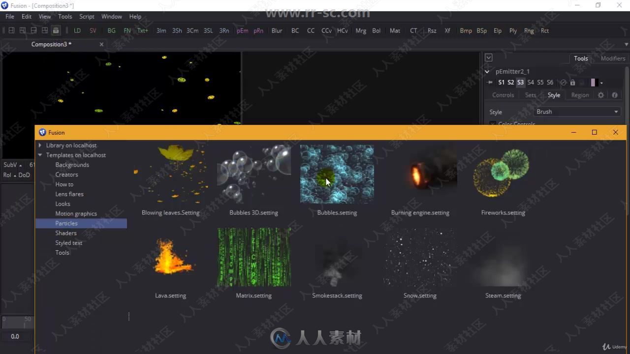 Fusion粒子特效制作核心技术训练视频教程