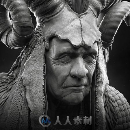 使用ZBrush雕刻萨满教道士角色的全过程解析 操作步骤十分详细