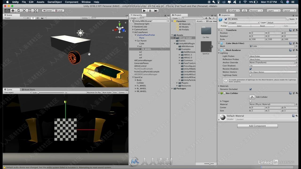 ARKit与Unity增强现实技术制作游戏汽车视频教程