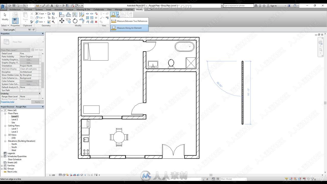 Revit 2019建筑设计初学者入门训练视频教程