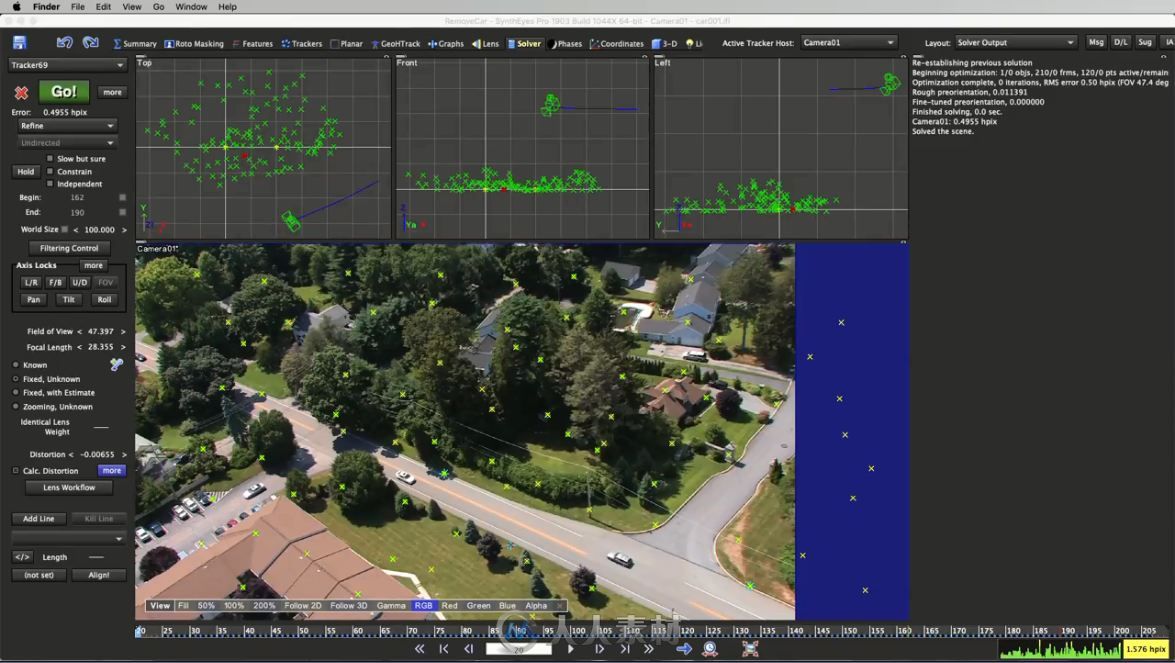 Andersson Technologies发布了SynthEyes 1903 新增了ViewShift相机投影和渲染系统