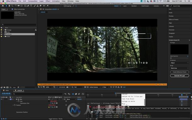 Adobe公司发布了After Effects CC 16.1 新增了Content-Aware Fill工具