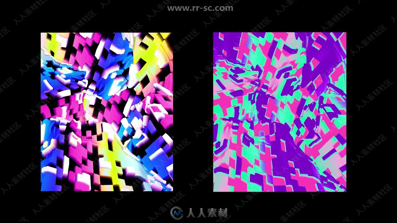 PS与C4D制作超酷彩色海报视频教程