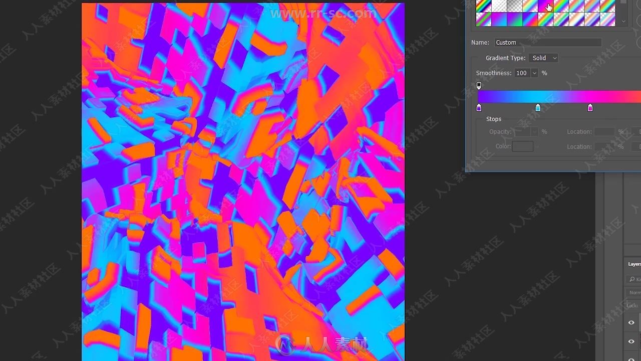 PS与C4D制作超酷彩色海报视频教程