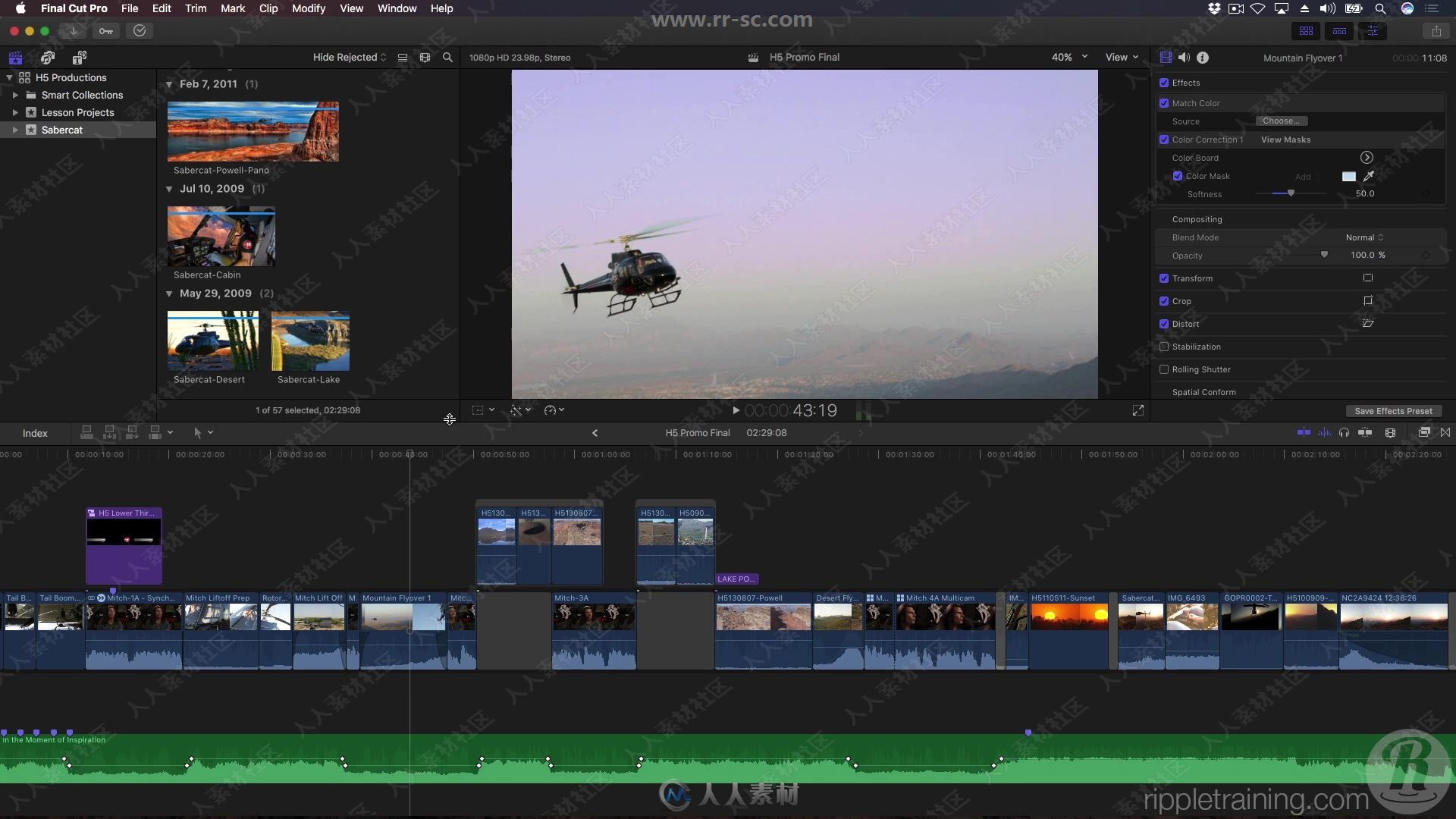 Final Cut Pro 10.3视频编辑核心培训视频教程