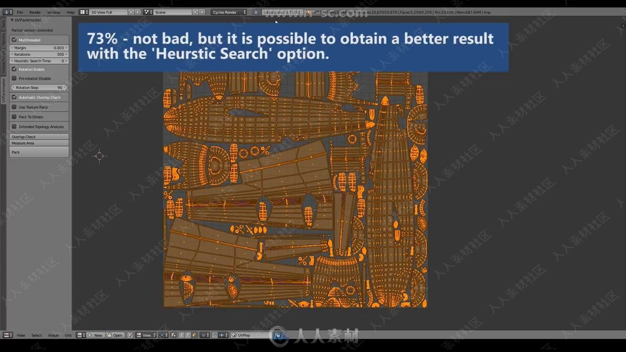 UV Packmaster Pro高级UV贴图布局Blender插件V1.91.3版