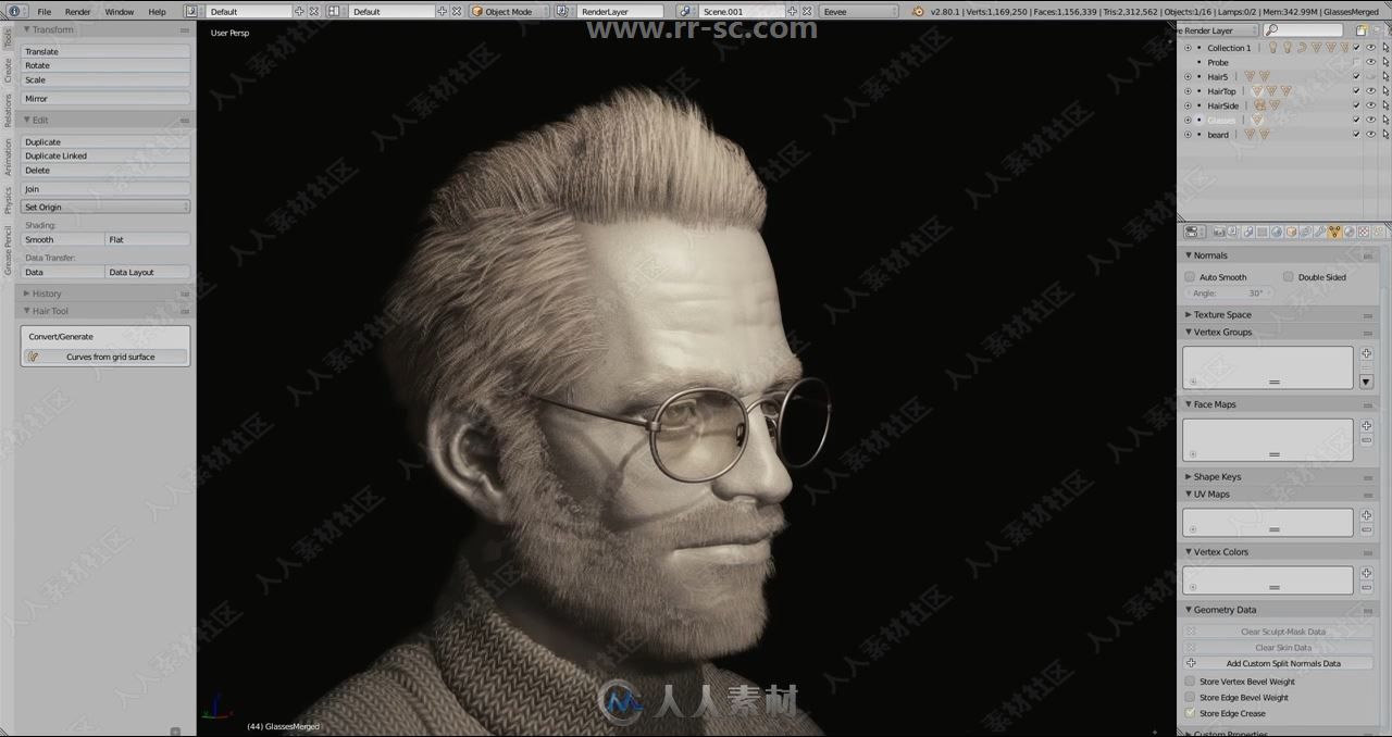 Hair Tool头发建模制作Blender插件V2.0.14版