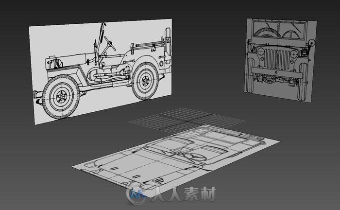 AAA级游戏素材威利斯吉普车的建模过程 详细制作过程逐步解析