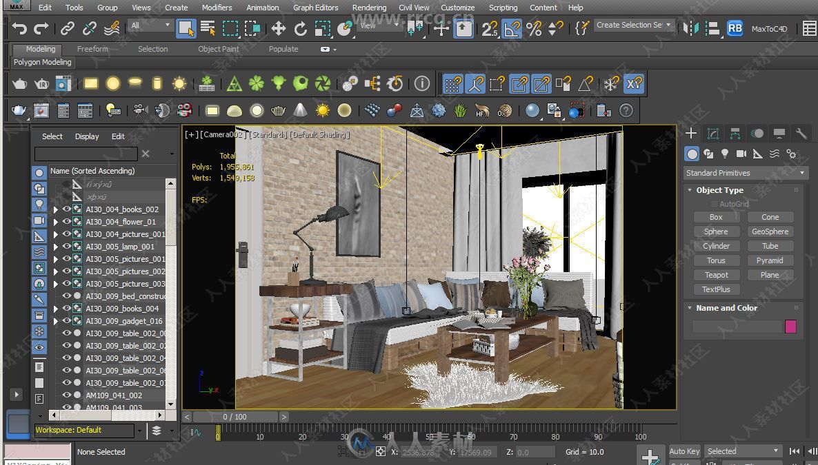 高品质复古风格室内家居设计3D模型合集