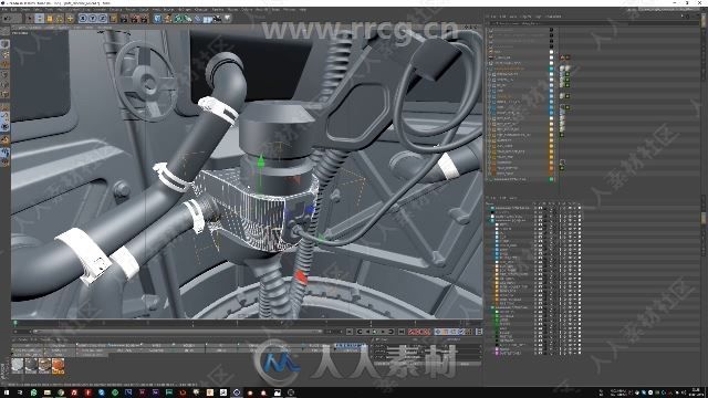 C4D与Octane科技胶囊场景建模与渲染视频教程