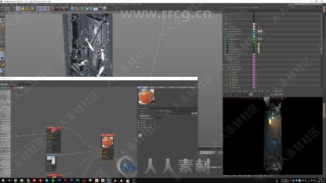 C4D与Octane科技胶囊场景建模与渲染视频教程