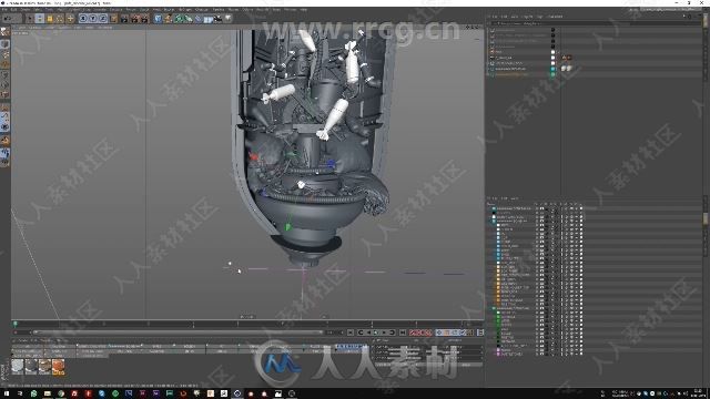 C4D与Octane科技胶囊场景建模与渲染视频教程