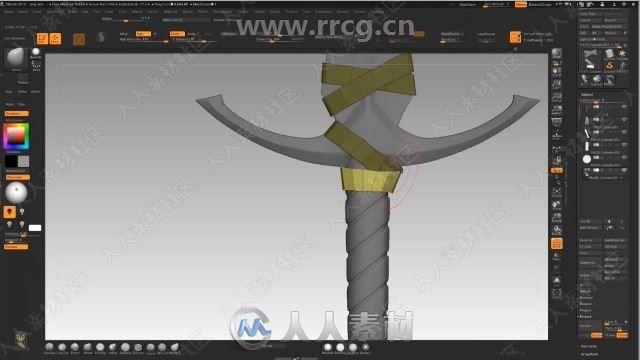 Zbrush游戏女性剑士角色雕刻制作完整流程视频教程