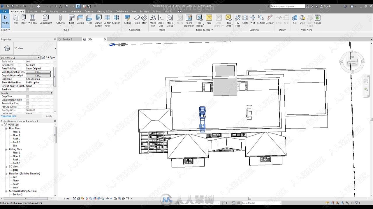 Revit 2020从入门到精通训练视频教程