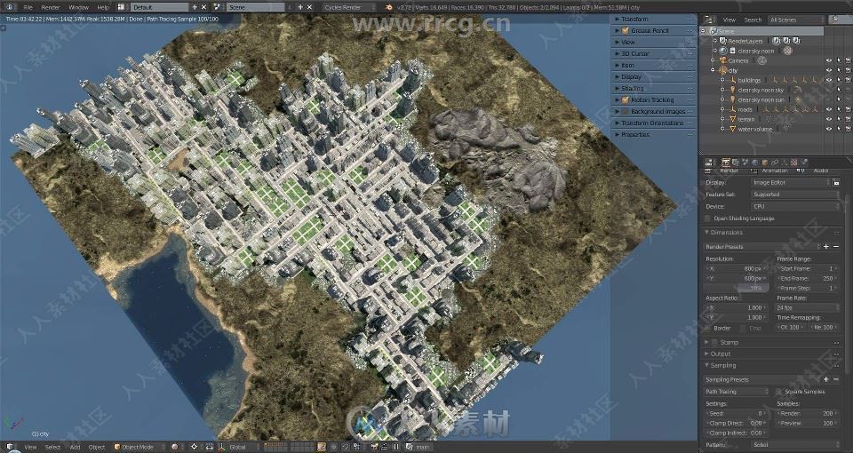 SceneCity Pro游戏建筑场景生成Blender插件V1.5.0版