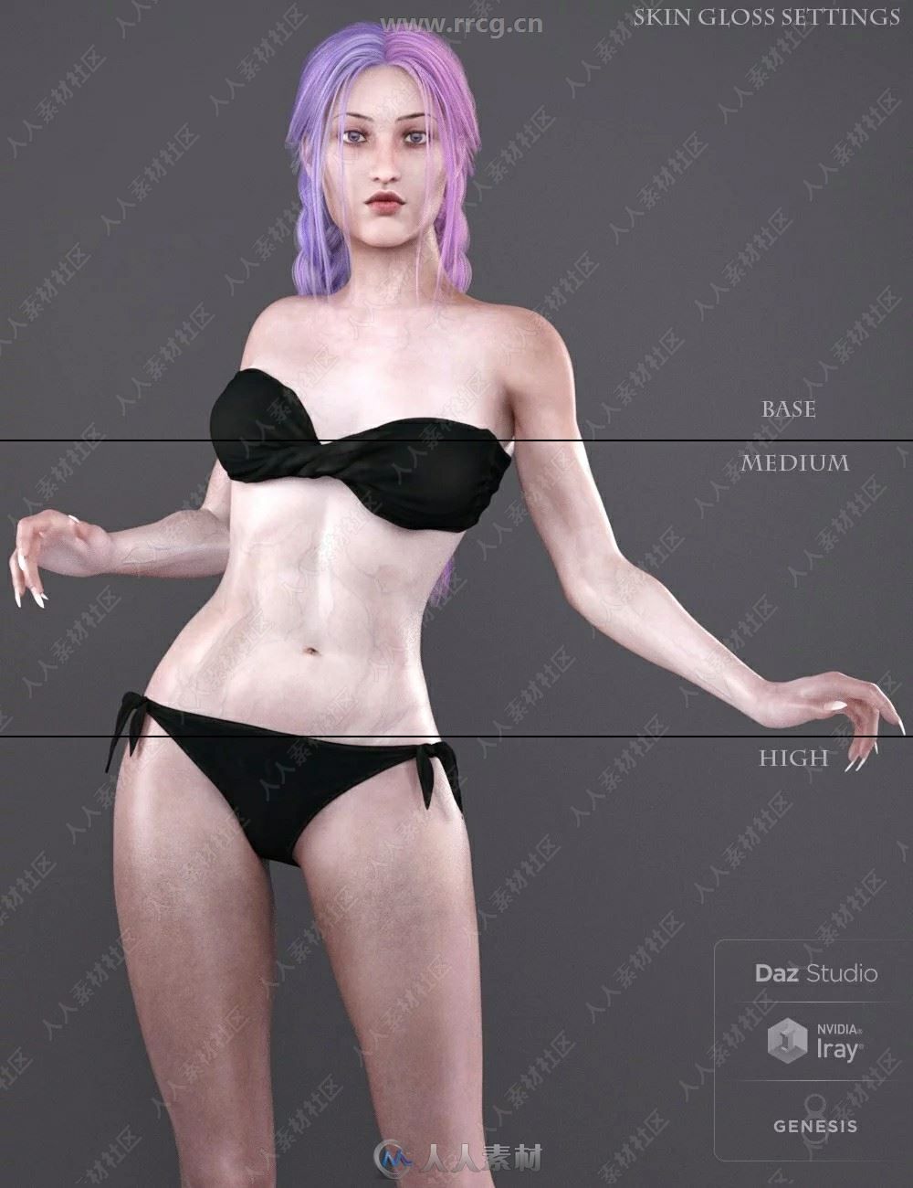 龙女皇超精致完整角色3D模型合集