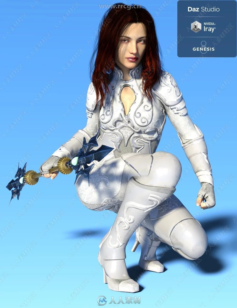 铿锵女战士战斗服饰武器3D模型合集