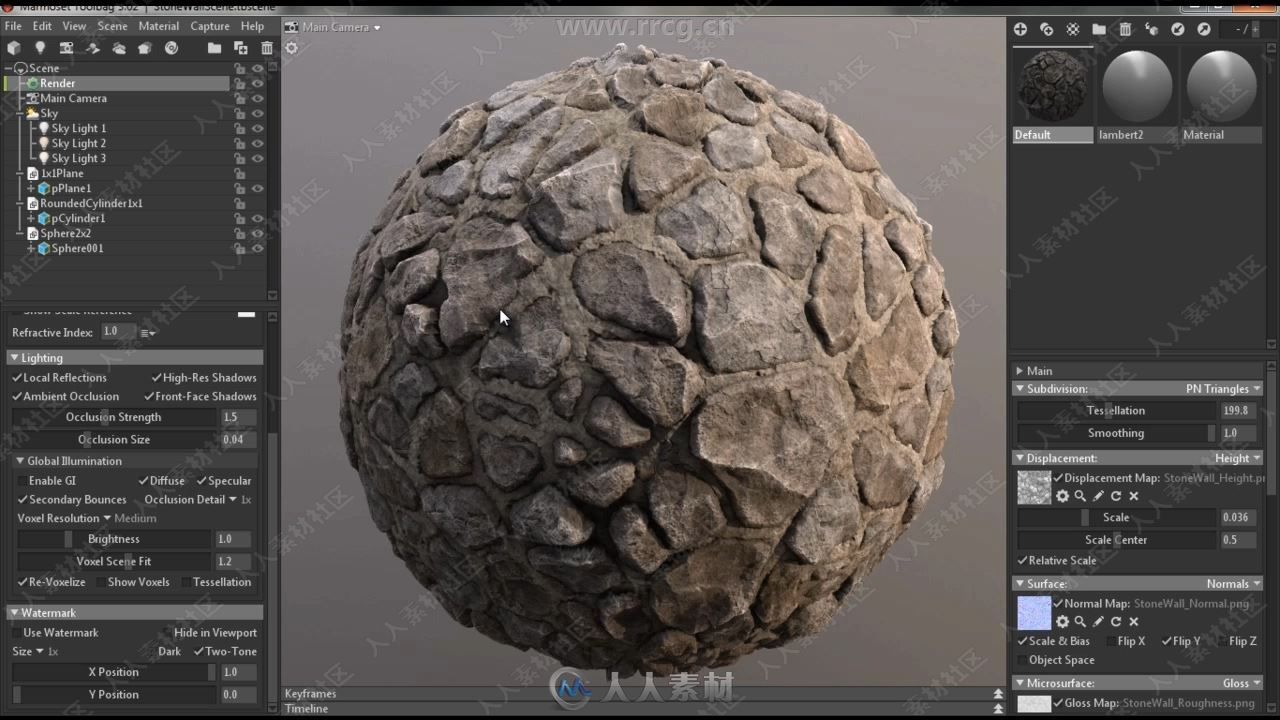 Substance Designer石材砖墙纹理贴图制作视频教程