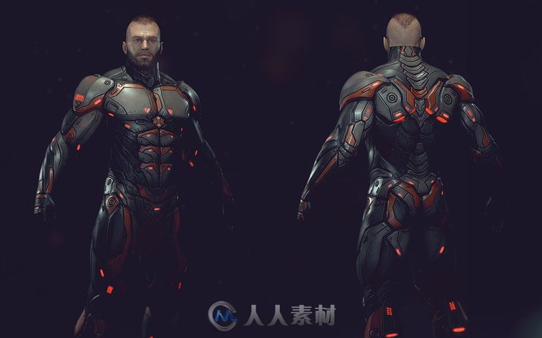 教程分享：使用ZBrush和Marmoset Toolbag两款软件雕刻和绘制3D战士角色