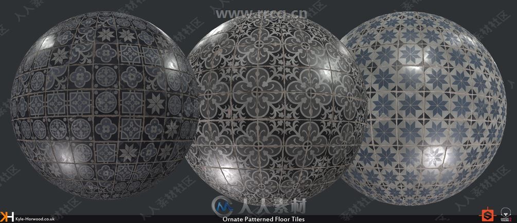 Substance Designer华丽瓷砖纹理贴图制作视频教程