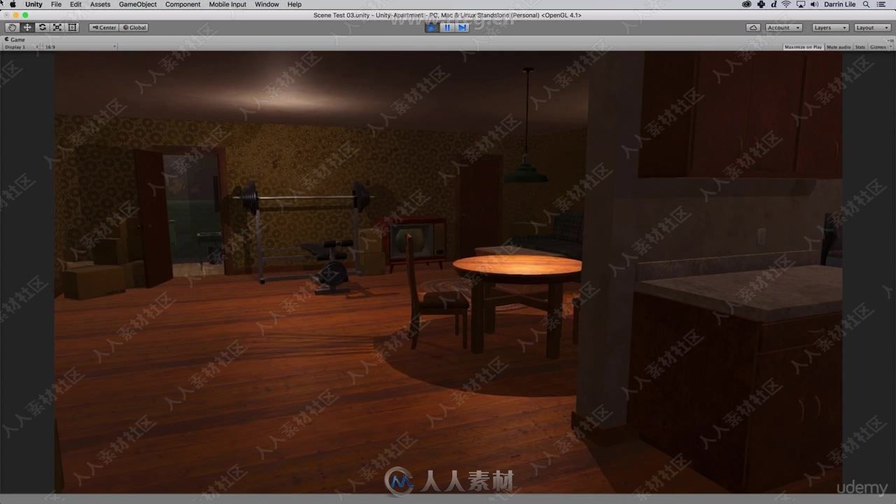 Blender与Unity游戏室内环境场景制作视频教程