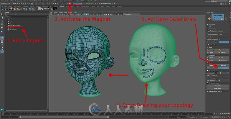 使用Maya和ZBrush软件创建超级英雄少女角色 从建模到最终渲染的全过程解析