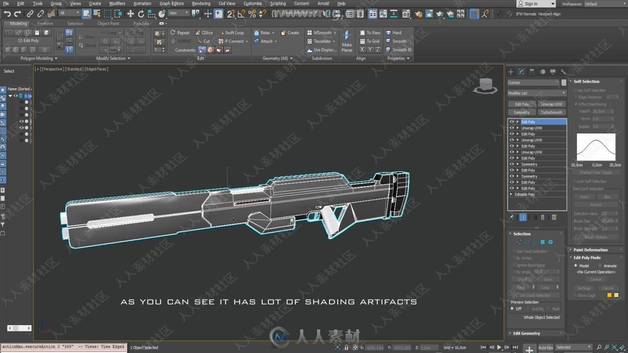 Improved Face Weighted Normals多边形建模3dsmax脚本