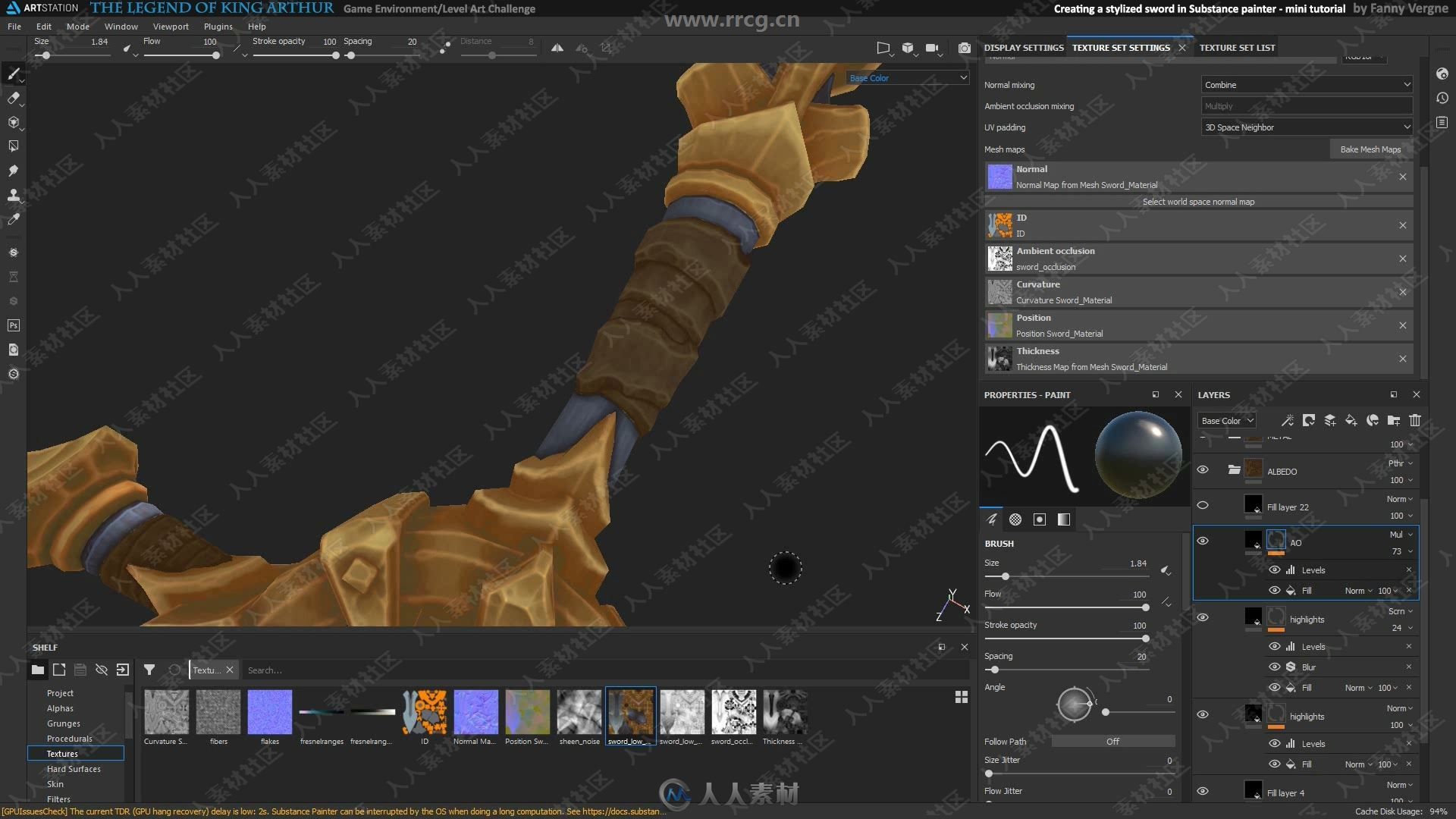 Substance Painter大剑游戏武器纹理制作视频教程