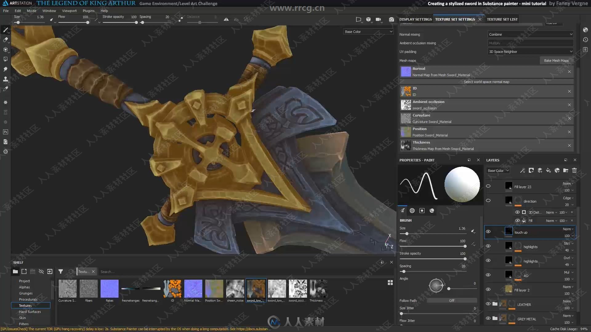 Substance Painter大剑游戏武器纹理制作视频教程
