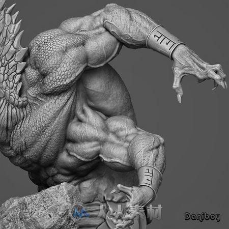 3D角色概念作品的制作过程解析 雕刻一个神话生物角色Naga