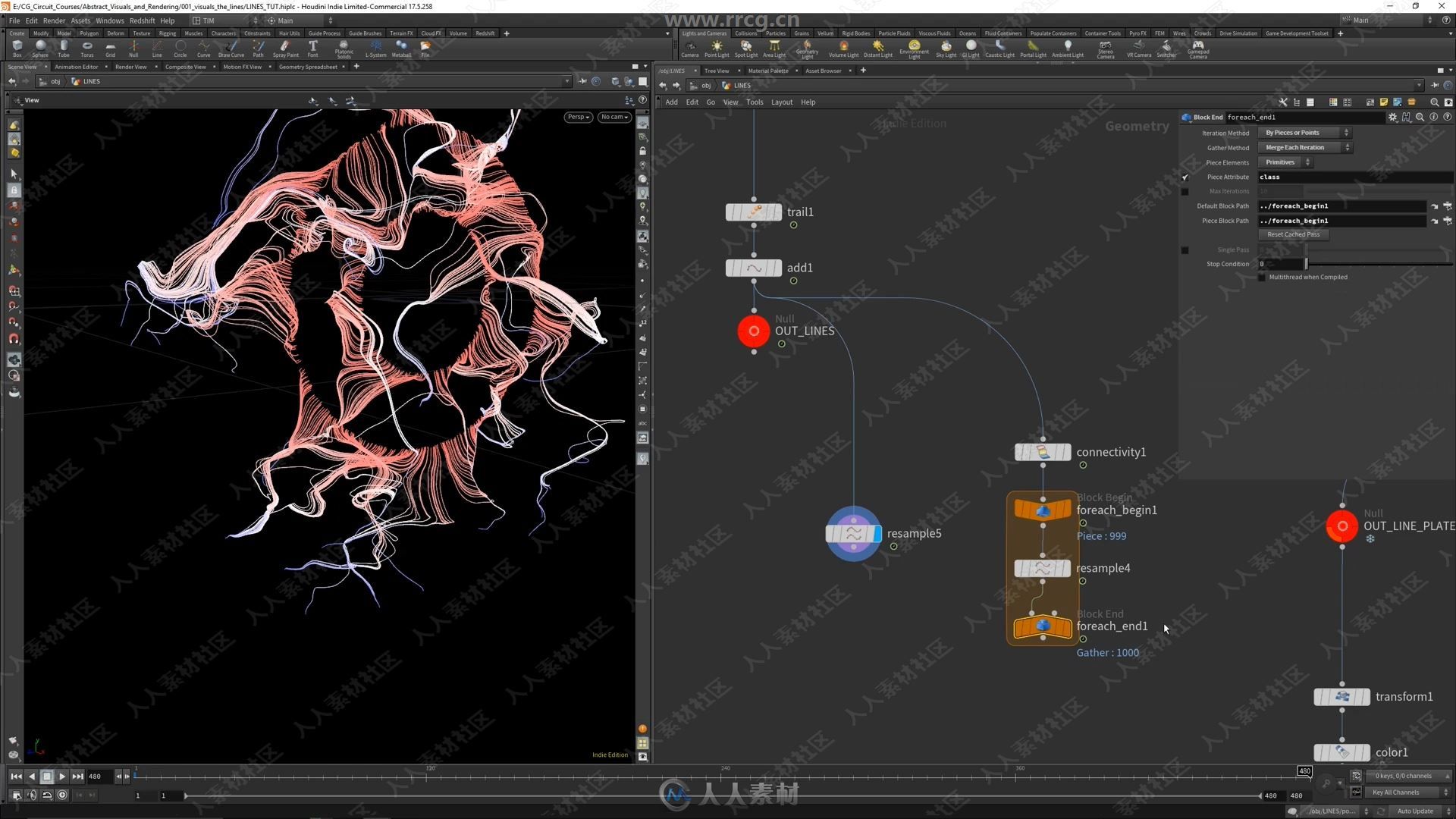 Houdini与Redshift抽象艺术特效制作视频教程