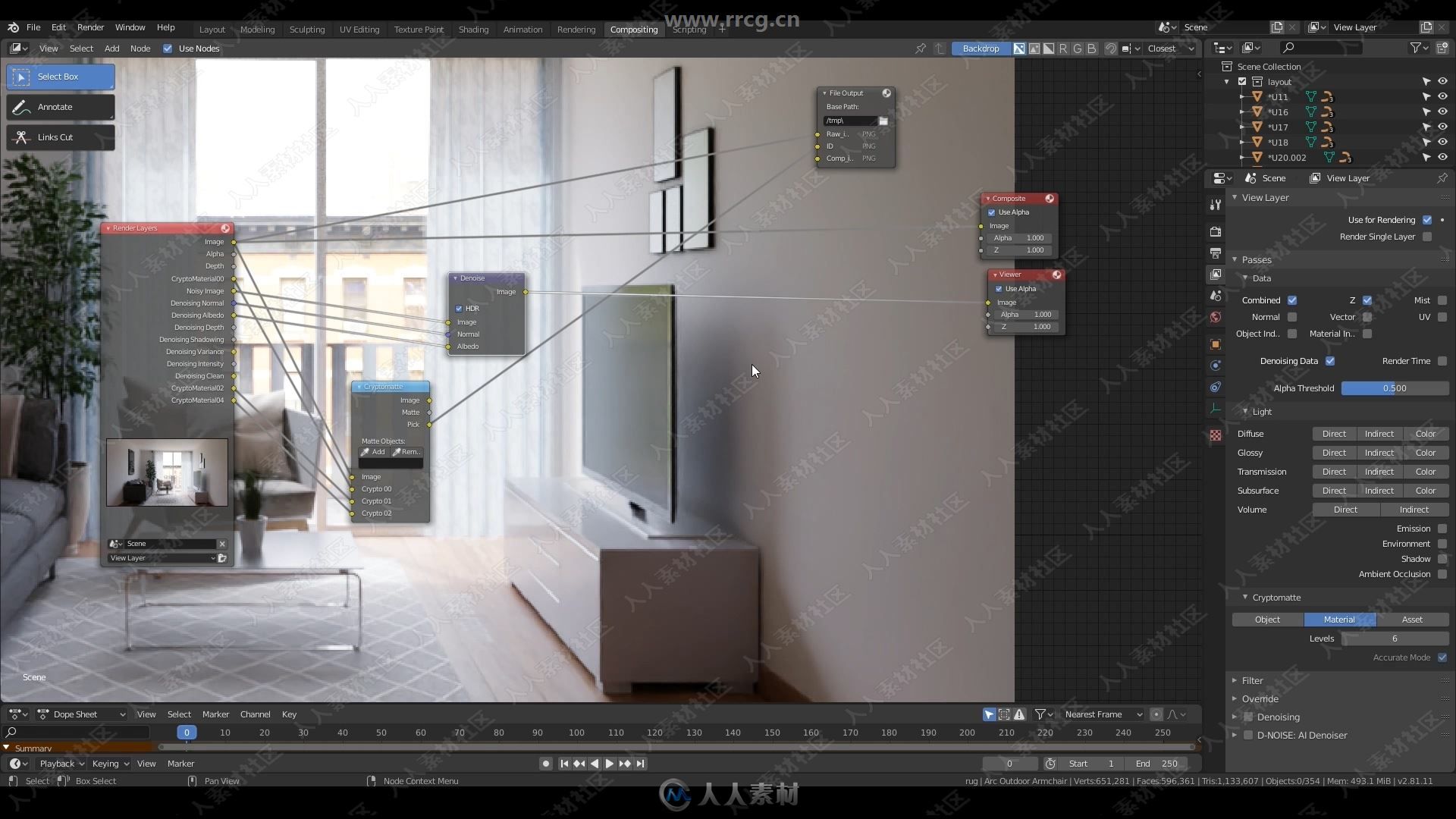 Blender 2.8室内家具后期渲染技术视频教程