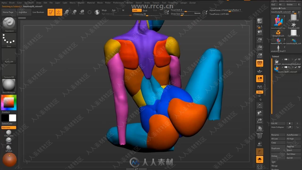 ZBrush女性身体解剖学建模技术视频教程