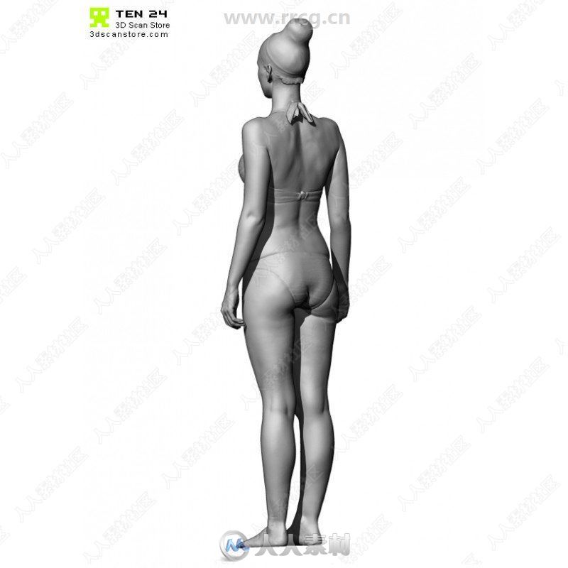 全身扫描女性雕刻姿势3D模型