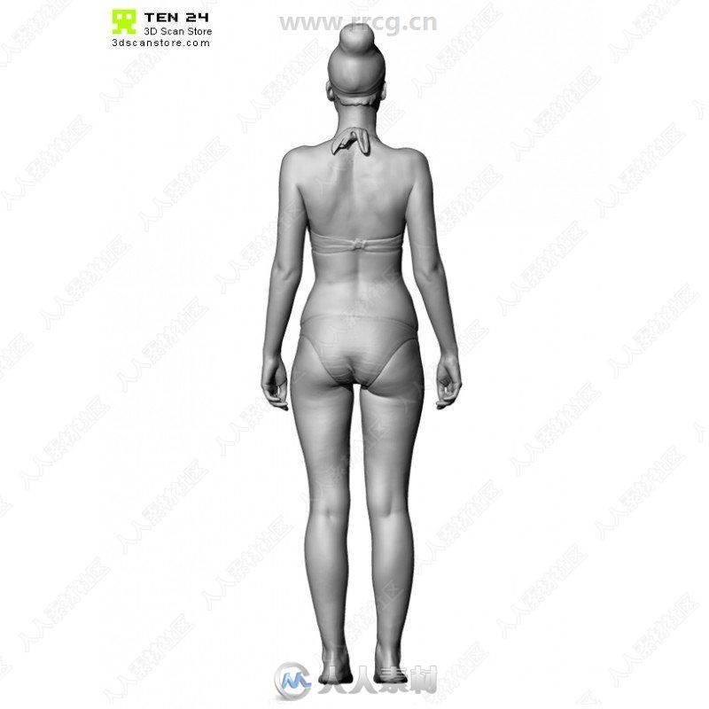 全身扫描女性雕刻姿势3D模型