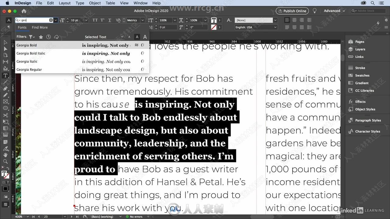 InDesign 2020排版设计基础核心训练视频教程