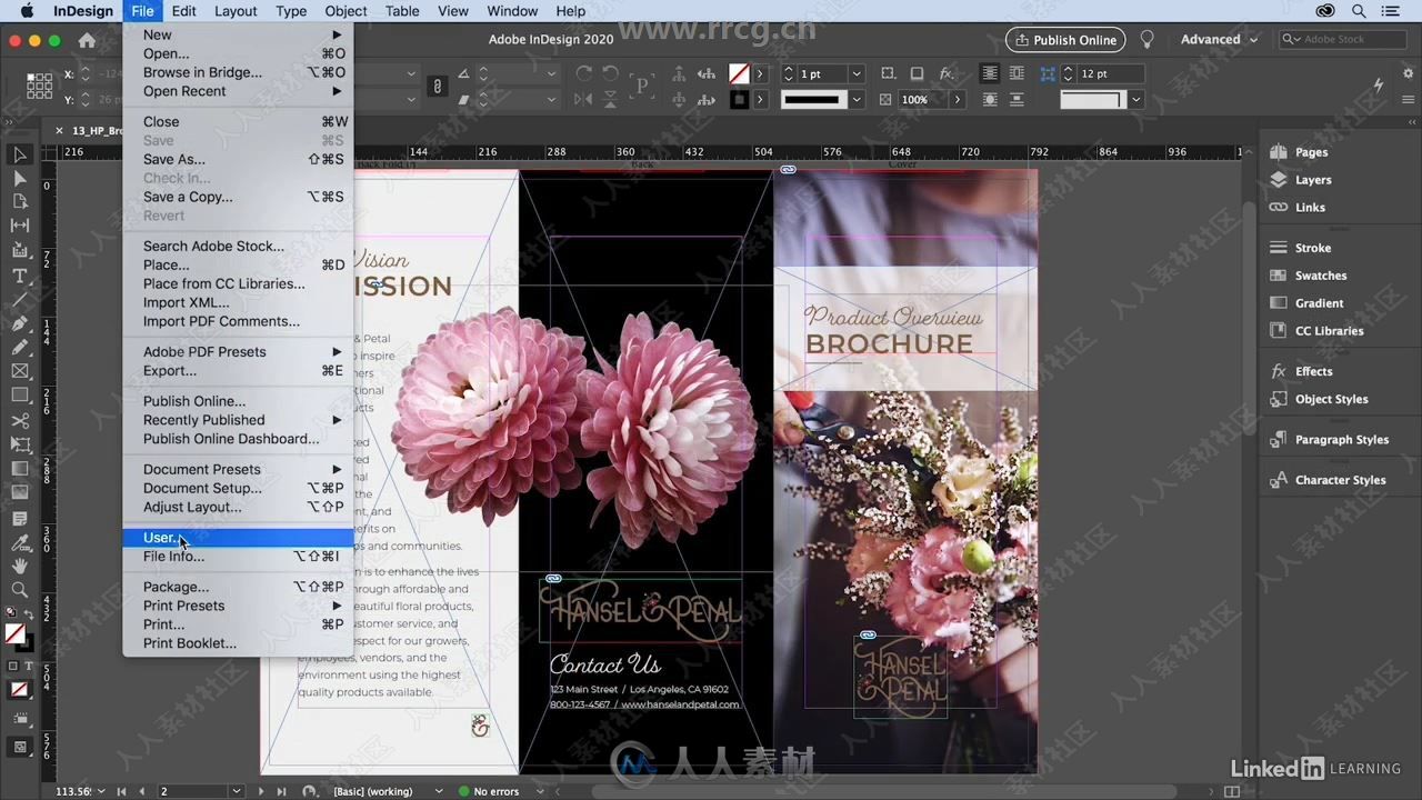 InDesign 2020排版设计基础核心训练视频教程