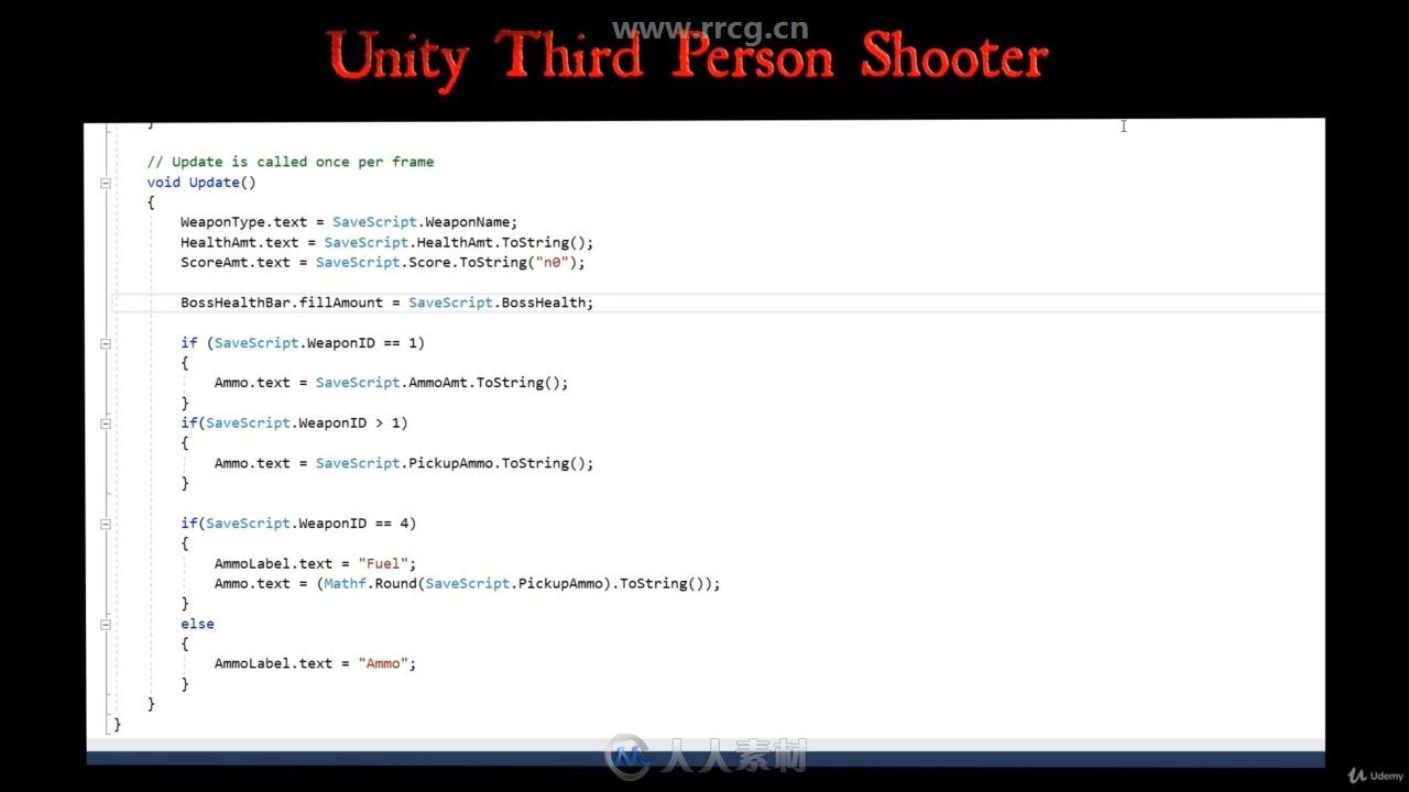 Unity第三人称射击游戏完整制作训练视频教程