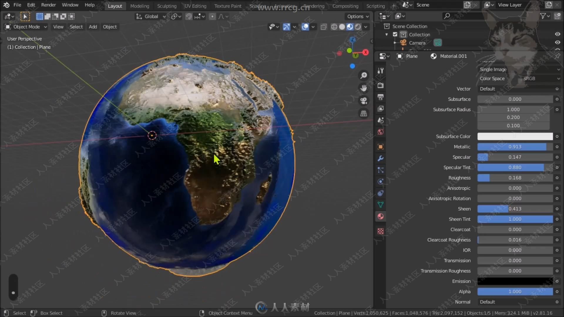 Blender制作逼真3D地球建模技术视频教程