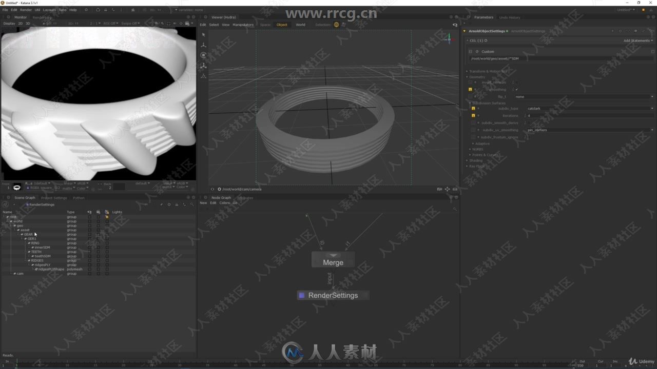 KATANA视觉特效VFX照明渲染全面训练视频教程