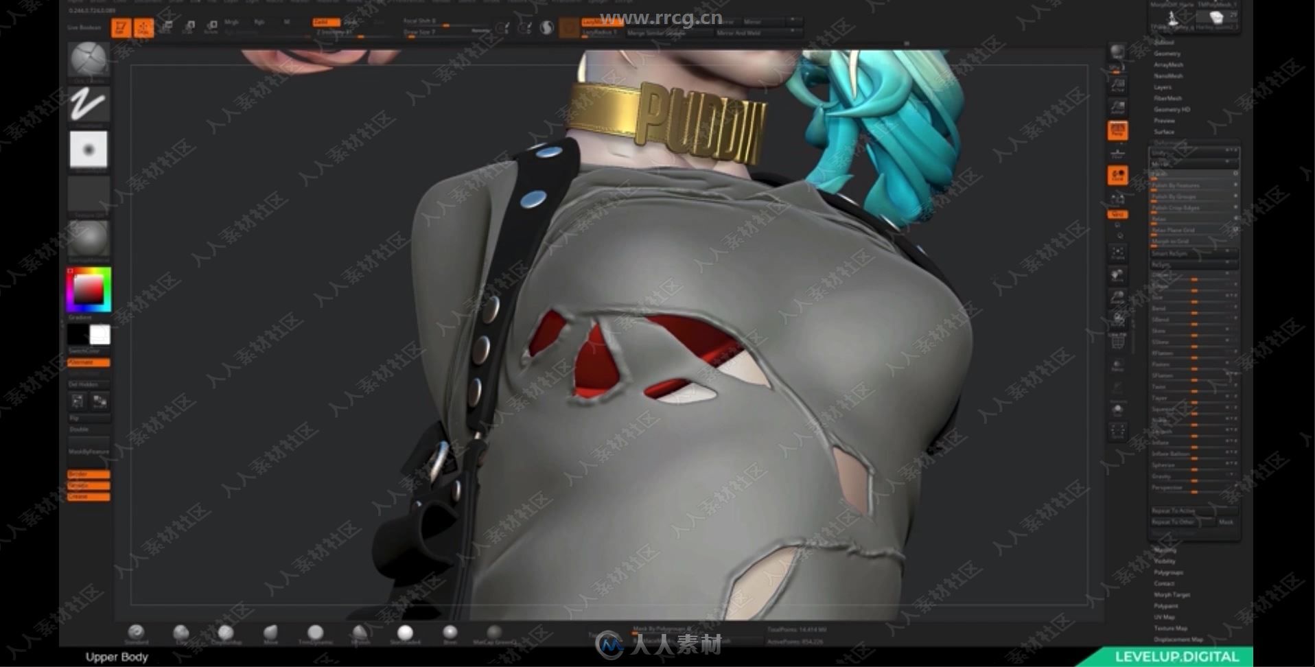 ZBrush小丑女哈雷奎因角色完整制作流程视频教程